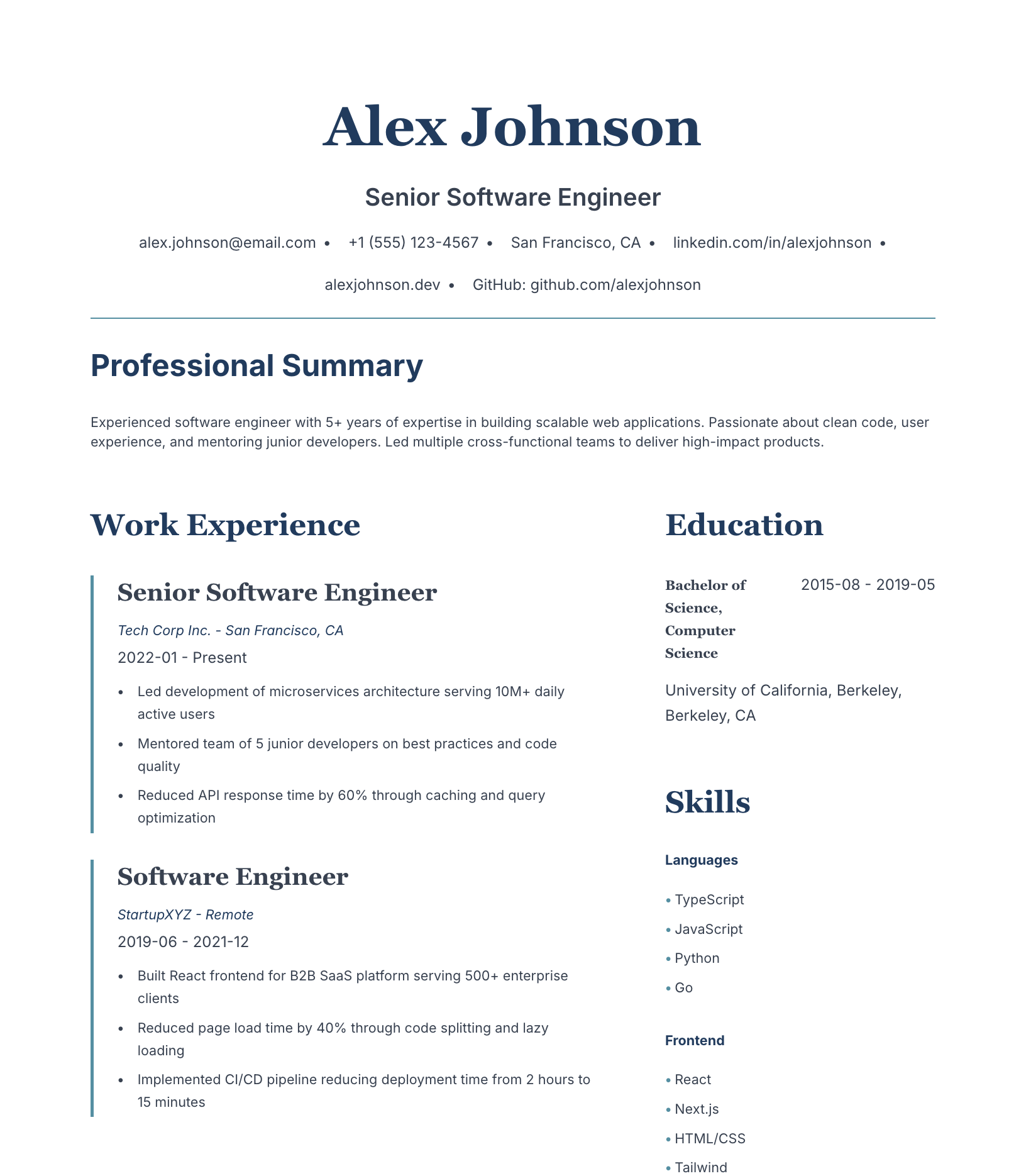 Editorial Elegant resume template preview